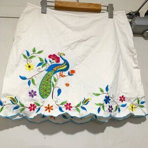VINTAGE BAMBOO TRADERS EMBROIDERY SKORT SKIRTS SIZE 14